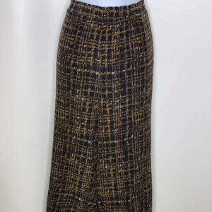 Real Clothes said fifth avenue womens brown black 100% silk pants Sz M